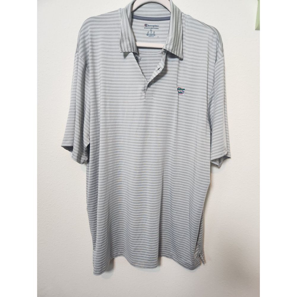 Champion University of Florida Gators Men's Golf‎ Polo XL Striped Short Sleeve
